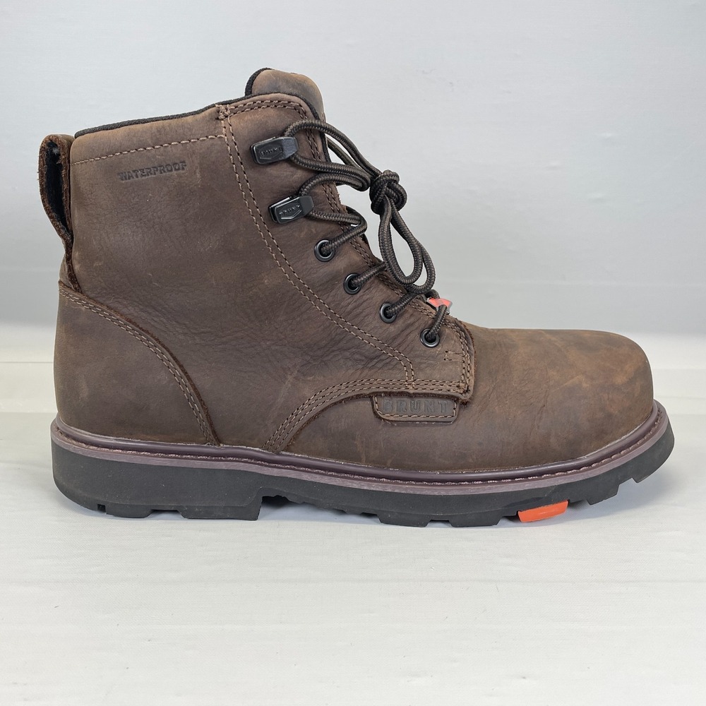 Brunt Sullivan 6" Comp Toe Work Boots Mens Size 10.5 Brown Leather Lace Up Shoes